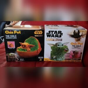 2 Chia Pet Star Wars The Mandalorian The Child Baby Yoda Grogu Disney Planter